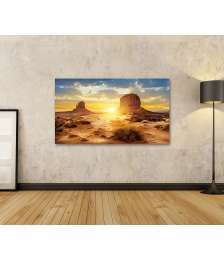 Bild auf Leinwand Sonnenuntergang im Monument Valley mit Blick auf Three Sisters Canyon, USA