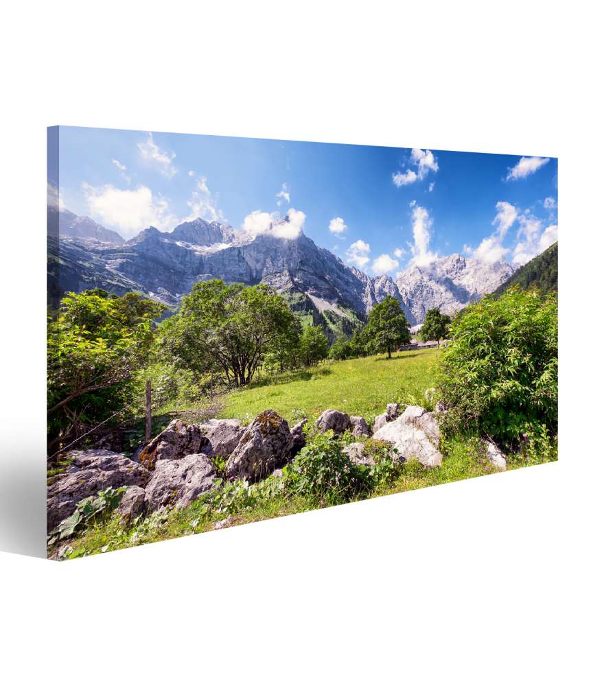 Islandburner Bild auf Leinwand Panoramisches Wandbild des Karwendelgebirges in den Europäischen Alpen, Österreich