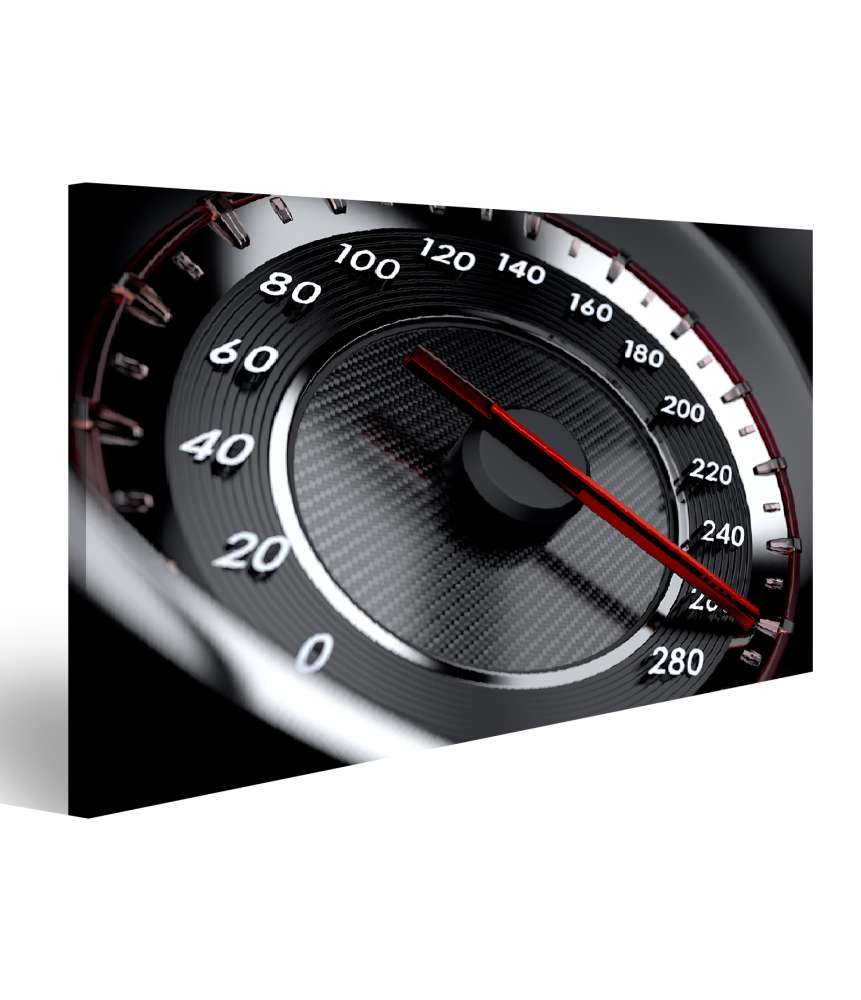 Islandburner Bild auf Leinwand Sportwagen-Tachometer Wandbild in Hochgeschwindigkeits-Design