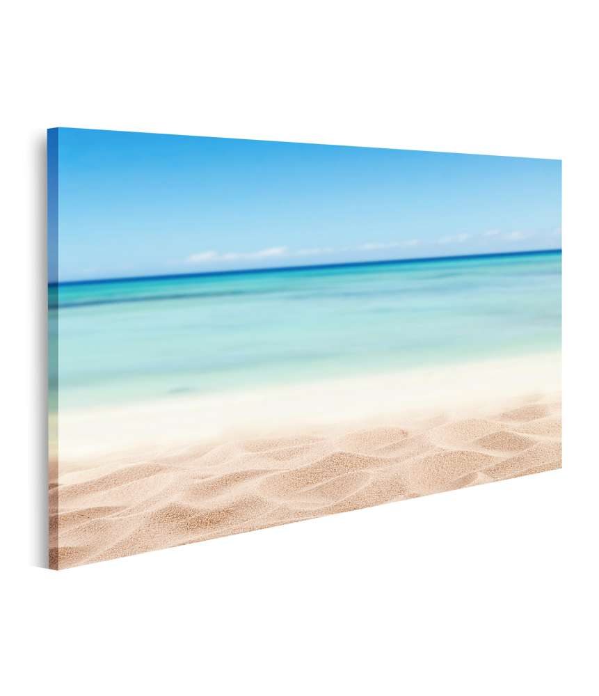 Islandburner Bild auf Leinwand Entspannendes Wandbild mit Sandstrand und Meerblick für Urlaubsflair