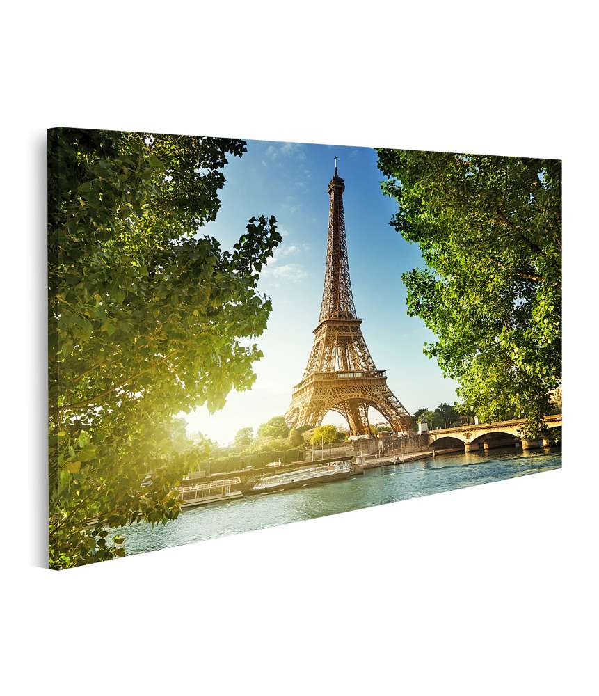 Islandburner Bild auf Leinwand Stilvolles Wandbild des majestätischen Eiffelturms in Paris