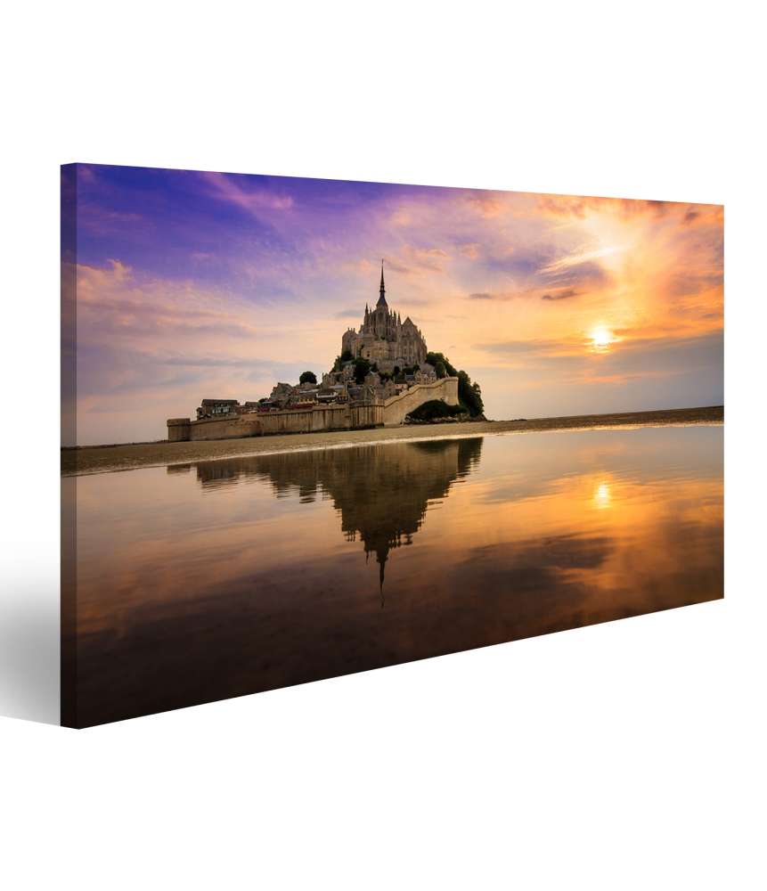 Islandburner Bild auf Leinwand Beeindruckende Darstellung des majestätischen Mont Saint Michel