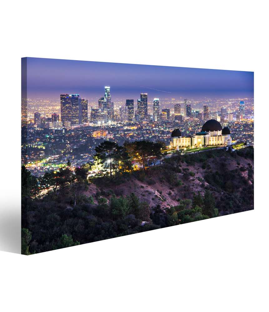 Islandburner Bild auf Leinwand Morgenblick auf Griffith Observatorium & Downtown LA Skyline, USA