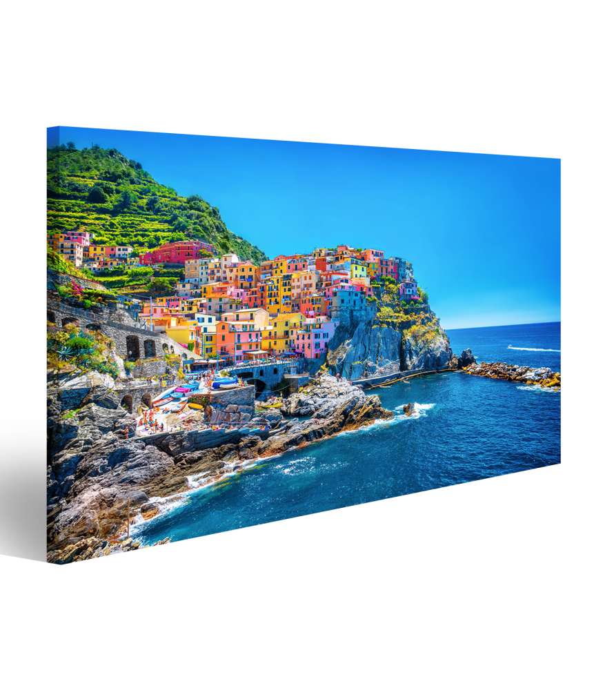 Islandburner Bild auf Leinwand Traditionelle italienische Architektur in Cinque Terre, Wandbild