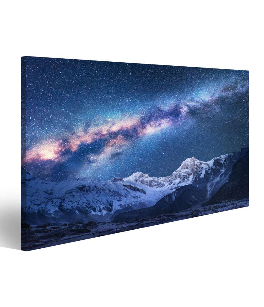 Islandburner Bild auf Leinwand Sternenhimmel über einem malerischen Gebirgstal in Nepal