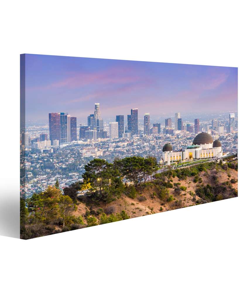 Islandburner Bild auf Leinwand Blick auf Los Angeles' Skyline von Griffith Park, Kalifornien, USA