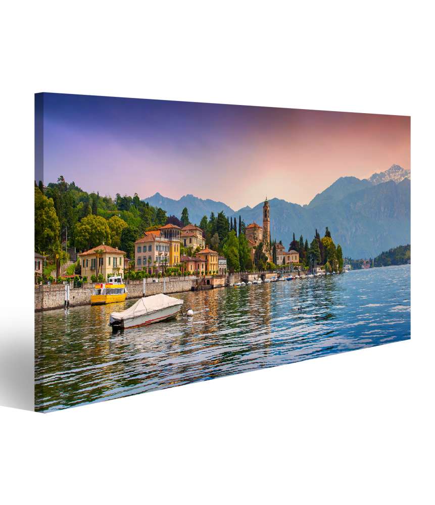 Islandburner Bild auf Leinwand Beeindruckendes Wandbild in Mezzegra, Via Statale Tremezzo, Comersee, Italien