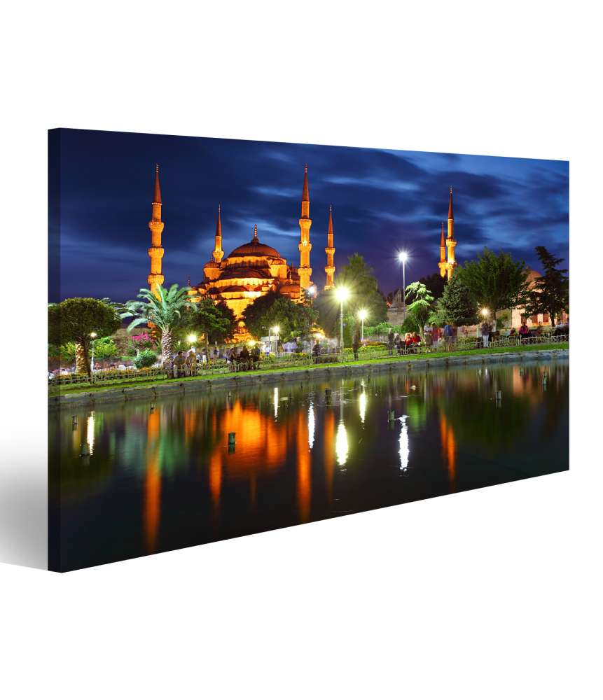 Islandburner Bild auf Leinwand Prächtiges Wandbild der Blauen Moschee in Istanbul, Türkei