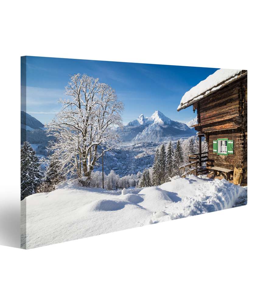 Islandburner Bild auf Leinwand Atemberaubendes Wandbild einer idyllischen Berglandschaft in Berchtesgaden