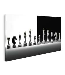 Bild auf Leinwand Komplettes Wandbild-Set mit Schachmotiv