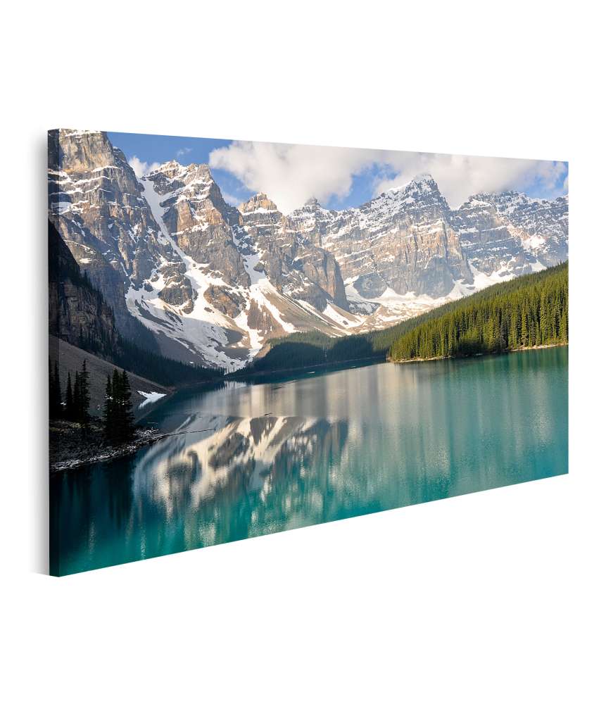 Islandburner Bild auf Leinwand Atemberaubendes Wandbild von Moraine Lake in den Rocky Mountains, Kanada