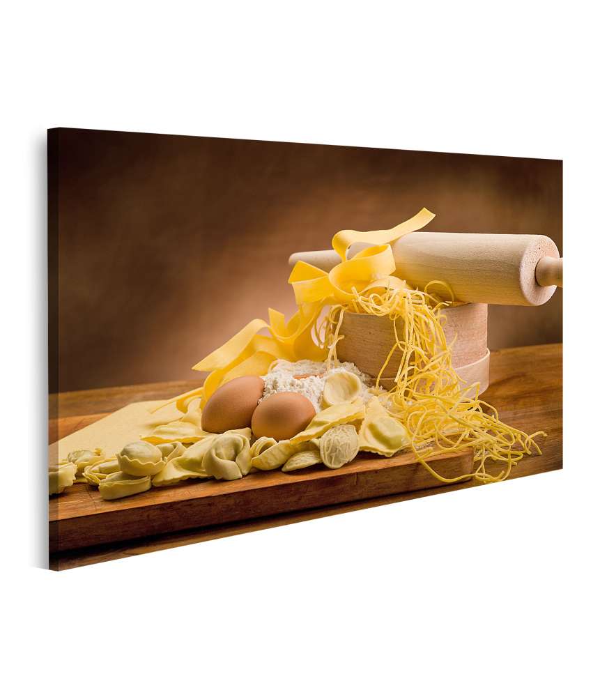 Islandburner Bild auf Leinwand Traditionelles italienisches Wandbild mit hausgemachter Pasta