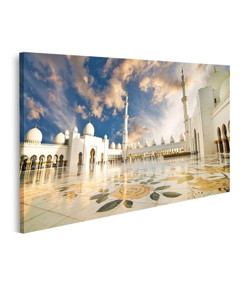 Islandburner Bild auf Leinwand Majestätisches Wandbild in der Scheich Zayed Großen Moschee, Abu Dhabi