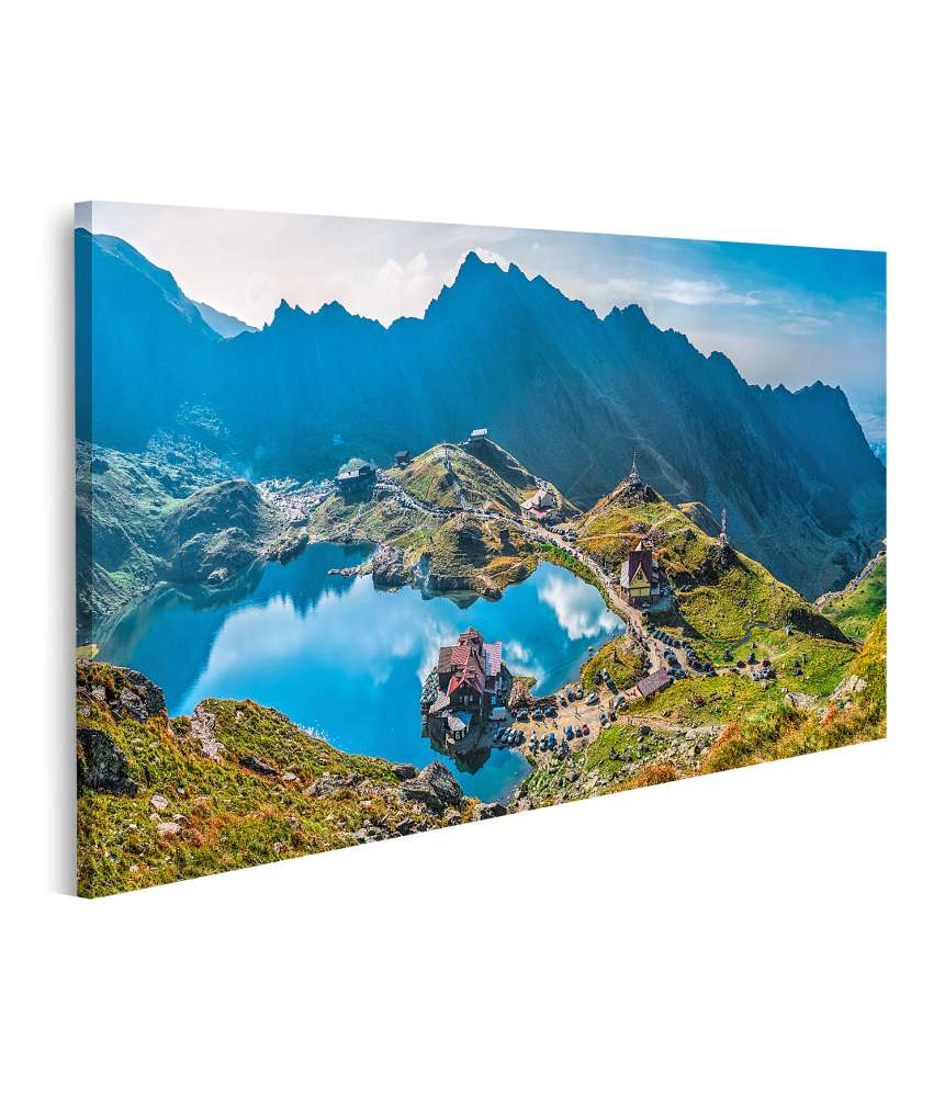 Islandburner Bild auf Leinwand Wandbild: Der atemberaubende Balea Gletschersee am Transfagarasan, Rumänien