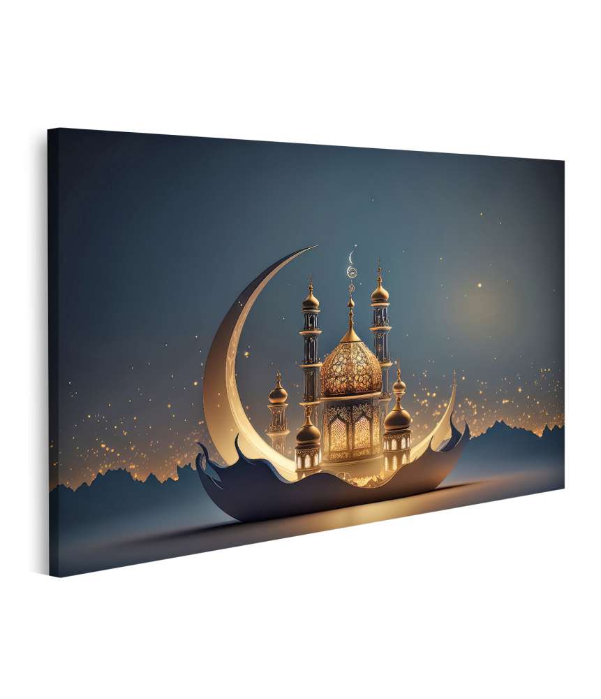 Islandburner Bild auf Leinwand Festliches Wandbild zum Ramadan Kareem Feier