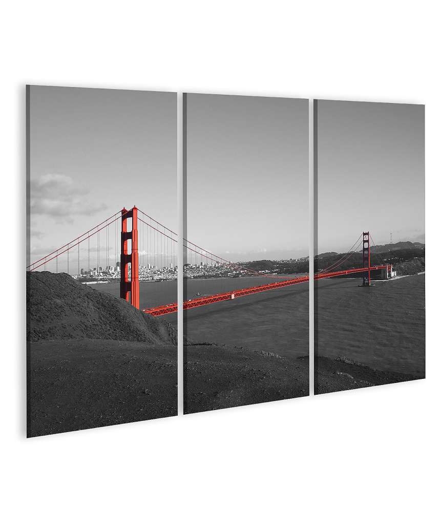 Islandburner Bild auf Leinwand Atemberaubendes Wandbild der Golden Gate Bridge in San Francisco, USA