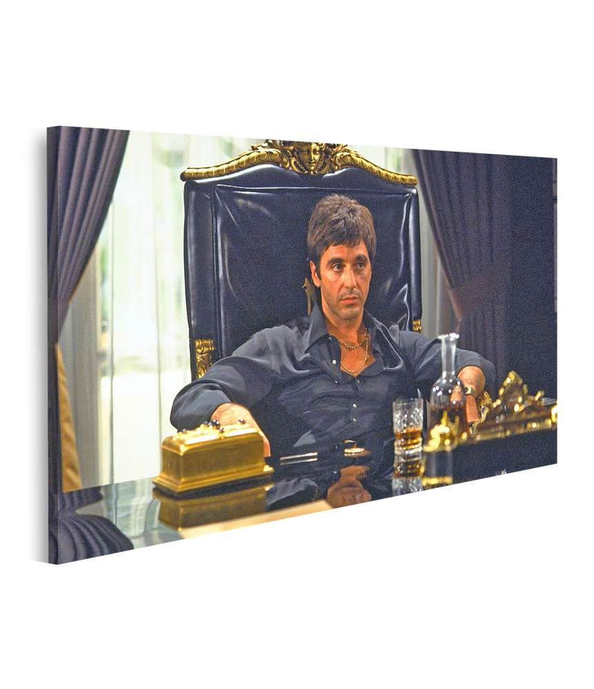 Islandburner Bild auf Leinwand Al Pacino als Tony Montana: Kultiges Gangster-Filmikone aus Hollywood's Scarface