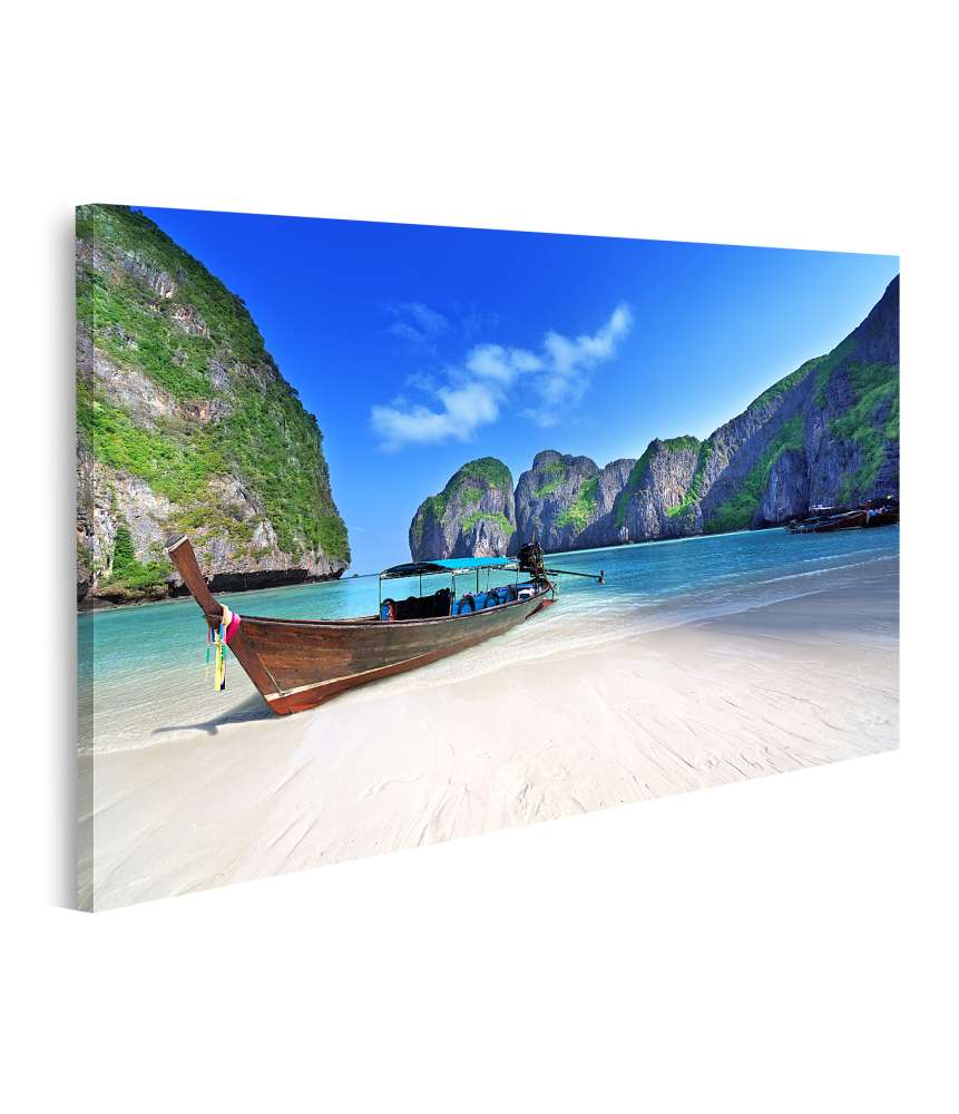 Islandburner Bild auf Leinwand Atemberaubendes Wandbild von Maya Bay, Phi Phi Leh Insel, Thailand