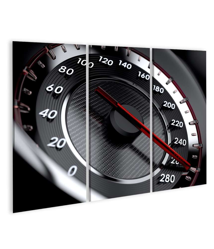 Islandburner Bild auf Leinwand Sportwagen-Tachometer Wandbild in Hochgeschwindigkeits-Design