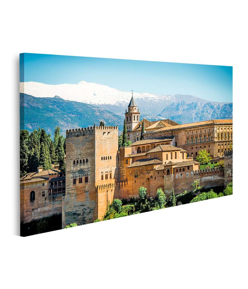 Islandburner Bild auf Leinwand Atemberaubender Blick auf die berühmte Alhambra in Granada, Spanien