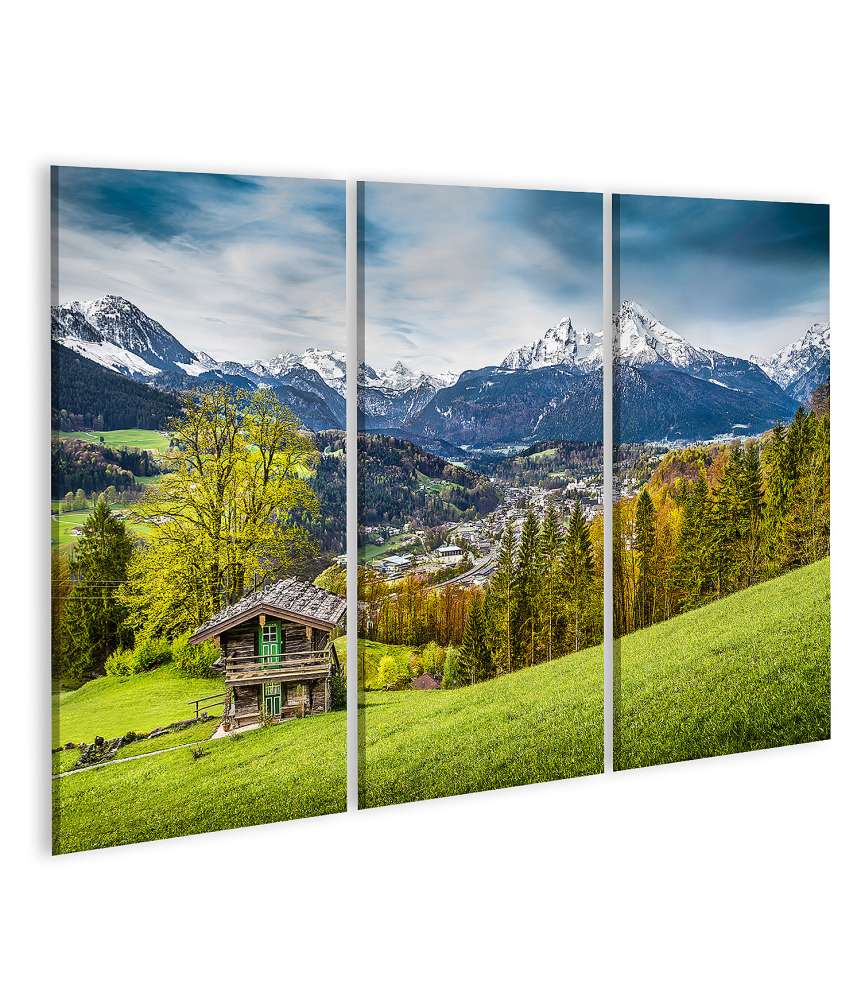 Islandburner Bild auf Leinwand Beeindruckendes Wandbild: Berglandschaft, Berchtesgaden, Bayerische Alpen