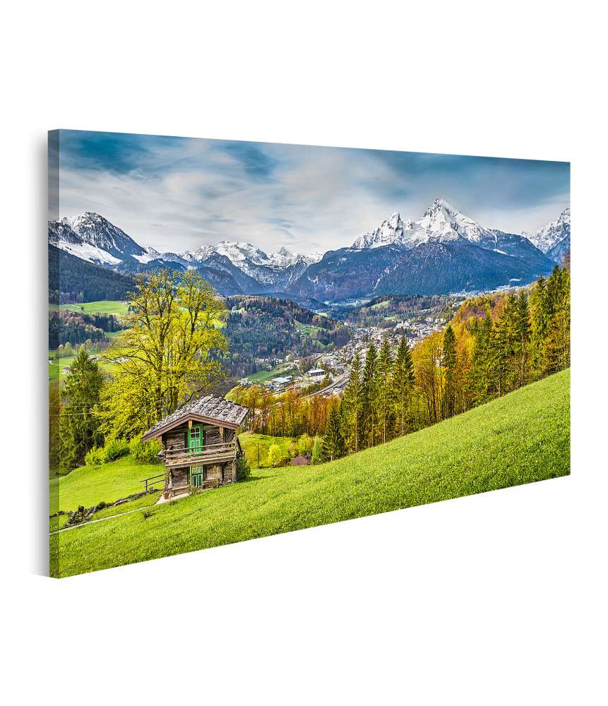 Islandburner Bild auf Leinwand Atemberaubendes Wandbild einer idyllischen Berglandschaft in Berchtesgaden