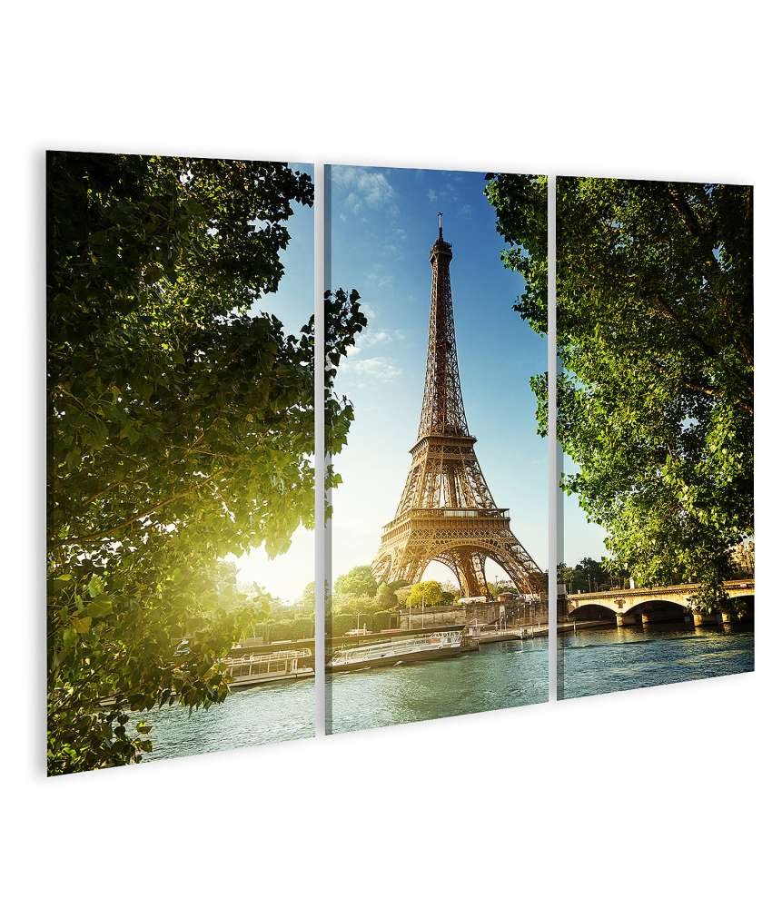 Islandburner Bild auf Leinwand Stilvolles Wandbild des majestätischen Eiffelturms in Paris