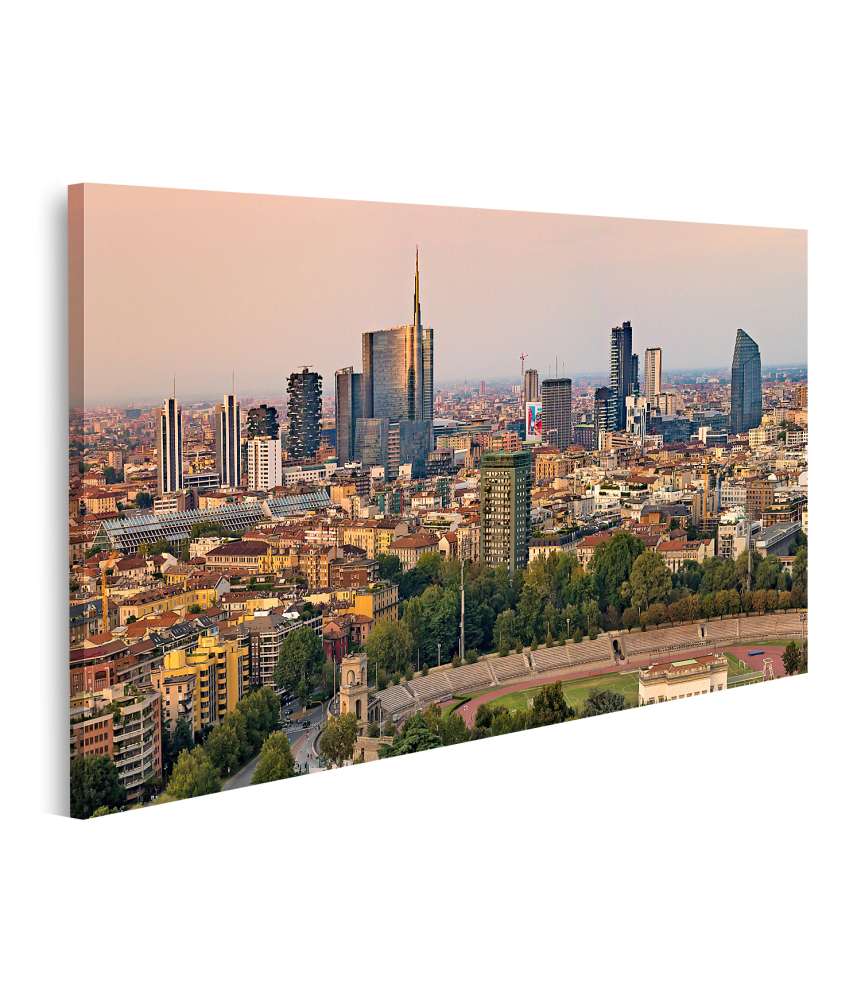 Islandburner Bild auf Leinwand Moderne Architektur und Skylines in Mailand, Italien