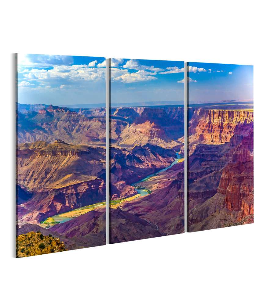 Islandburner Bild auf Leinwand Sonnenaufgang über dem Colorado-Fluss im Grand Canyon-Wandbild