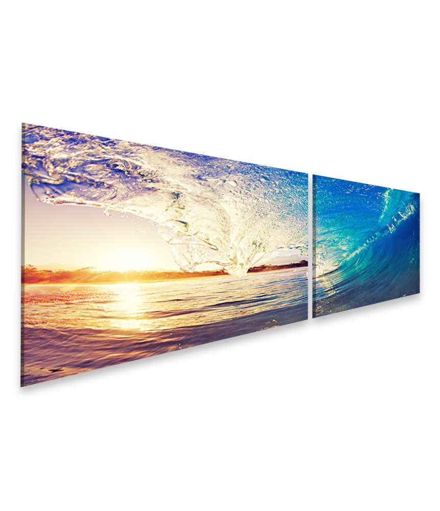 Islandburner Bild auf Leinwand Ocean Wave: Das perfekte Wandbild für Surfer und Wellenliebhaber