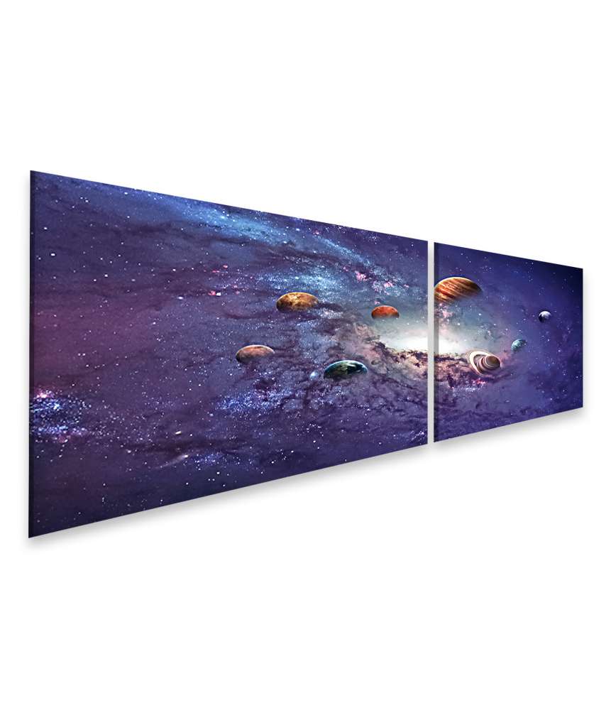 Islandburner Bild auf Leinwand Wandbild: Planeten unseres Sonnensystems für Kinder- und Jugendzimmer