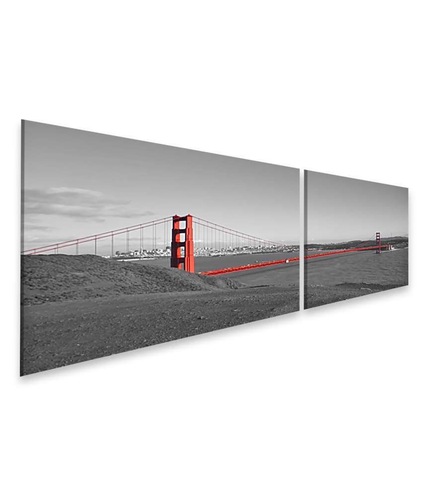 Islandburner Bild auf Leinwand Atemberaubendes Wandbild der Golden Gate Bridge in San Francisco, USA