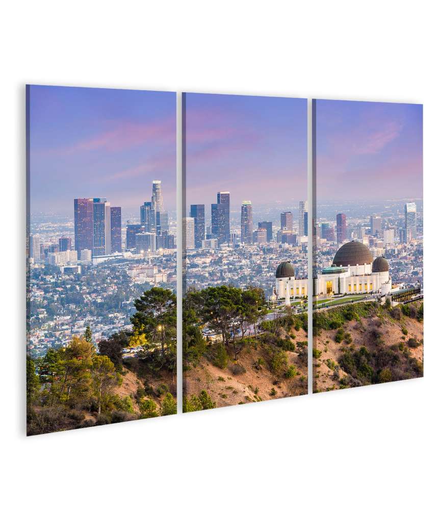 Islandburner Bild auf Leinwand Blick auf Los Angeles' Skyline von Griffith Park, Kalifornien, USA