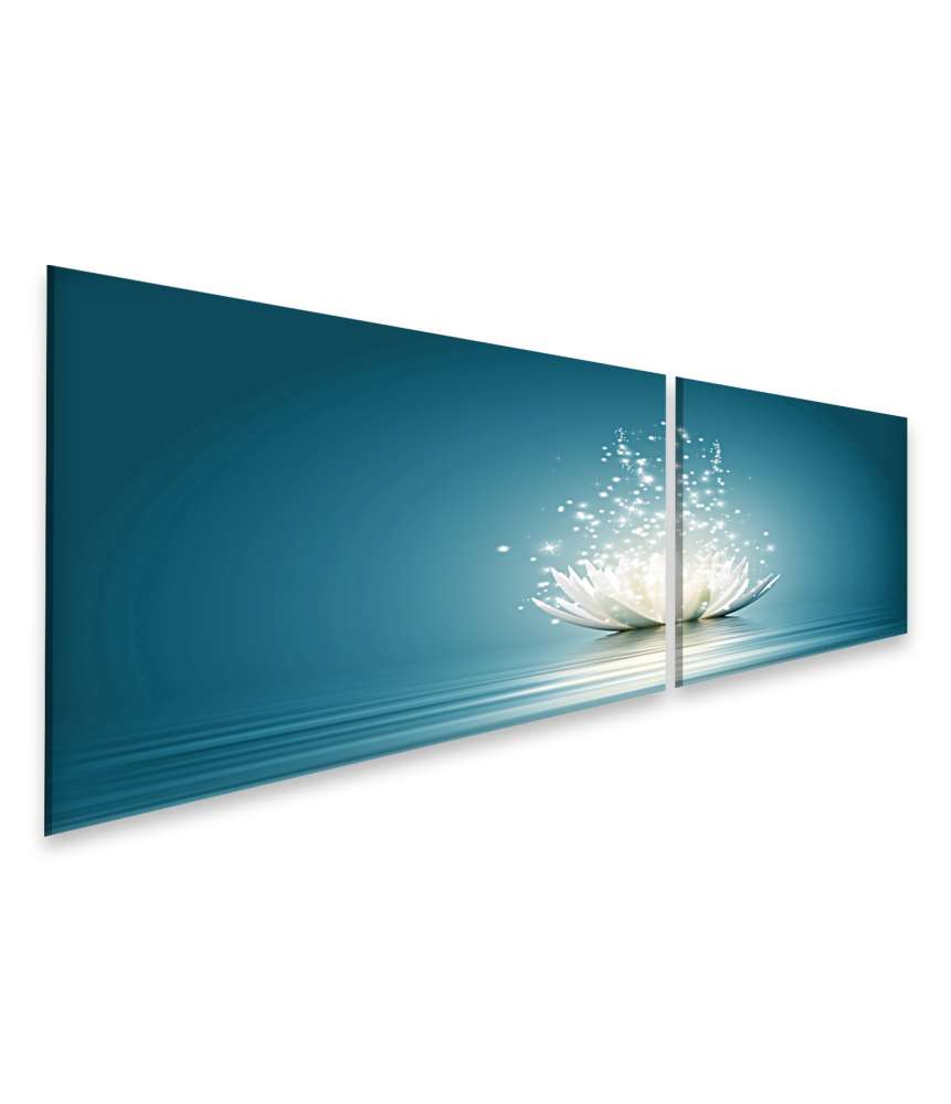 Islandburner Bild auf Leinwand Exquisites Wandbild einer anmutigen, leuchtenden Lotusblume