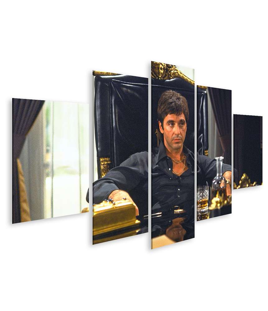 Islandburner Bild auf Leinwand Al Pacino als Tony Montana: Kultiges Gangster-Filmikone aus Hollywood's Scarface