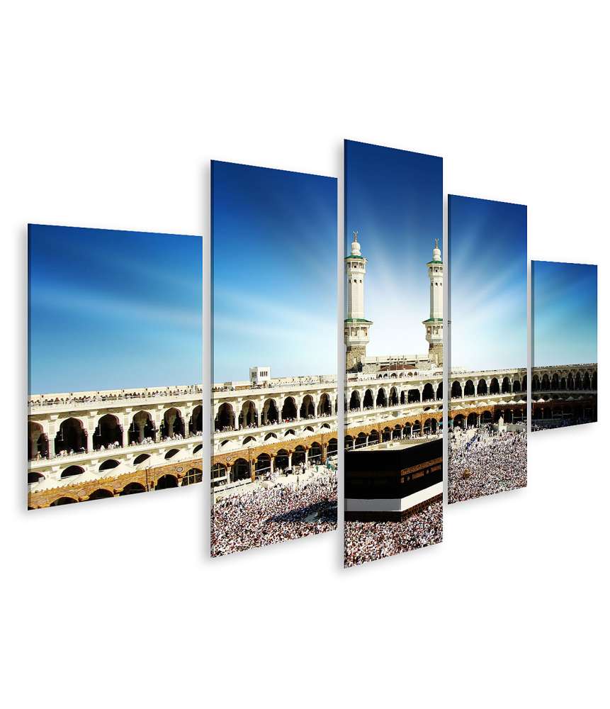 Islandburner Bild auf Leinwand Atemberaubendes Wandbild der heiligen Kaaba in Mekka, Saudi-Arabien