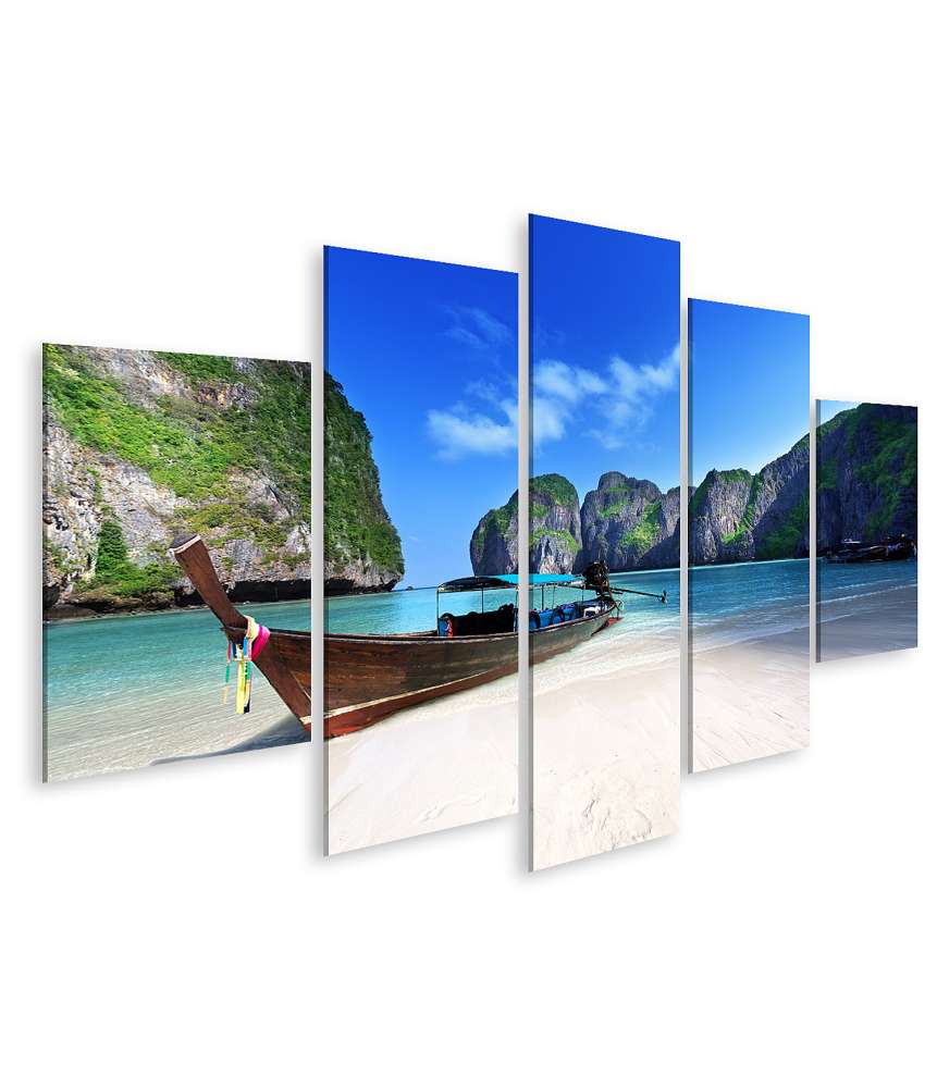 Islandburner Bild auf Leinwand Atemberaubendes Wandbild von Maya Bay, Phi Phi Leh Insel, Thailand