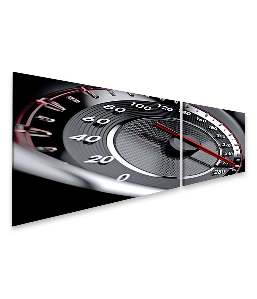 Islandburner Bild auf Leinwand Sportwagen-Tachometer Wandbild in Hochgeschwindigkeits-Design