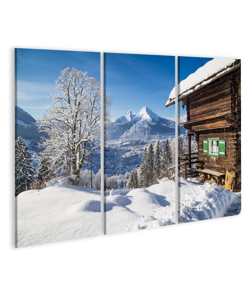 Islandburner Bild auf Leinwand Atemberaubendes Wandbild einer idyllischen Berglandschaft in Berchtesgaden