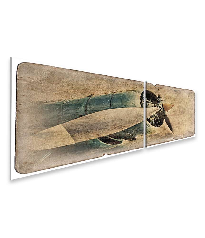 Islandburner Bild auf Leinwand Vintage-Militär-Postkarte mit isoliertem Flugmotor auf weißem Hintergrund