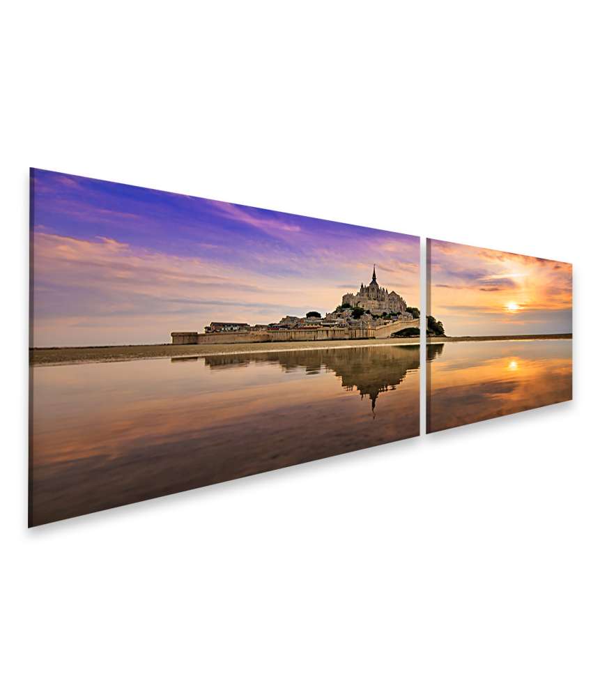 Islandburner Bild auf Leinwand Beeindruckende Darstellung des majestätischen Mont Saint Michel