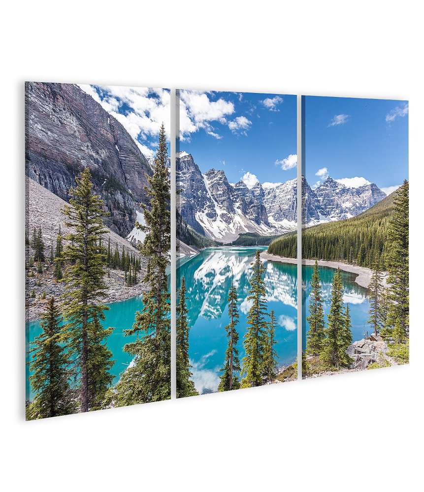 Islandburner Bild auf Leinwand Moraine Lake im Banff Nationalpark, Kanadische Rockies, Kanada