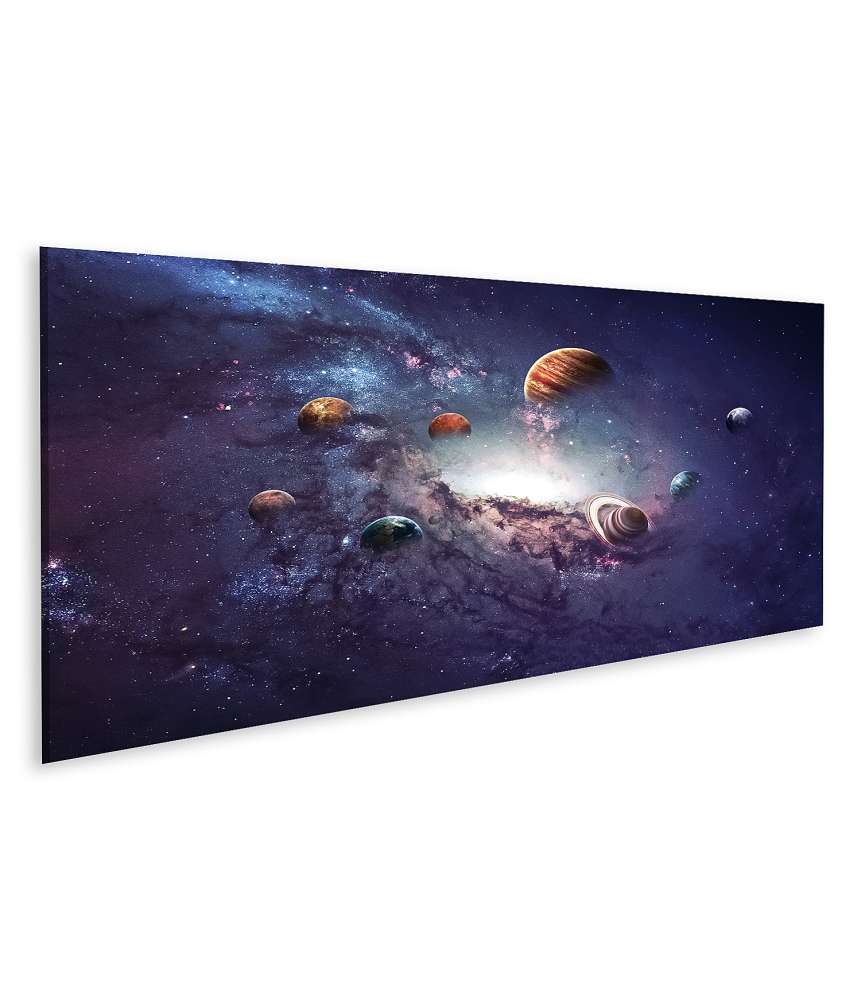 Islandburner Bild auf Leinwand Wandbild: Planeten unseres Sonnensystems für Kinder- und Jugendzimmer