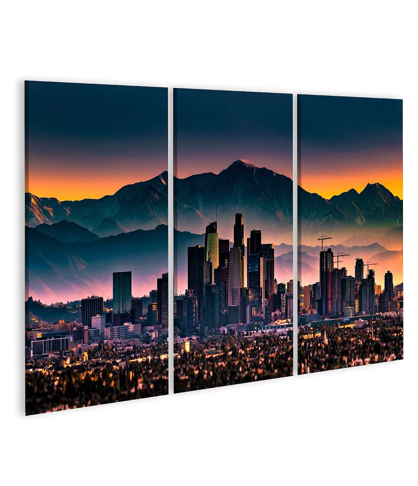 Islandburner Bild auf Leinwand Beeindruckendes Wandbild mit Los Angeles LA Kalifornien Motiv