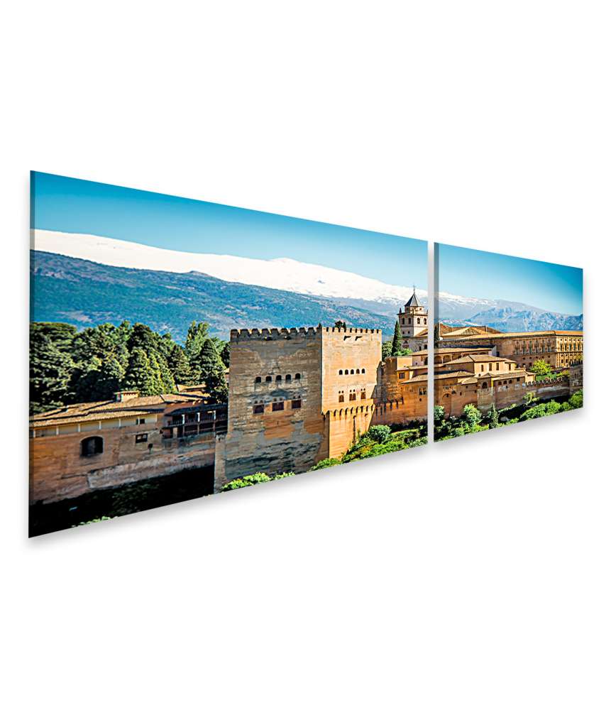 Islandburner Bild auf Leinwand Spektakulärer Ausblick auf die prächtige Alhambra, Granada, Spanien