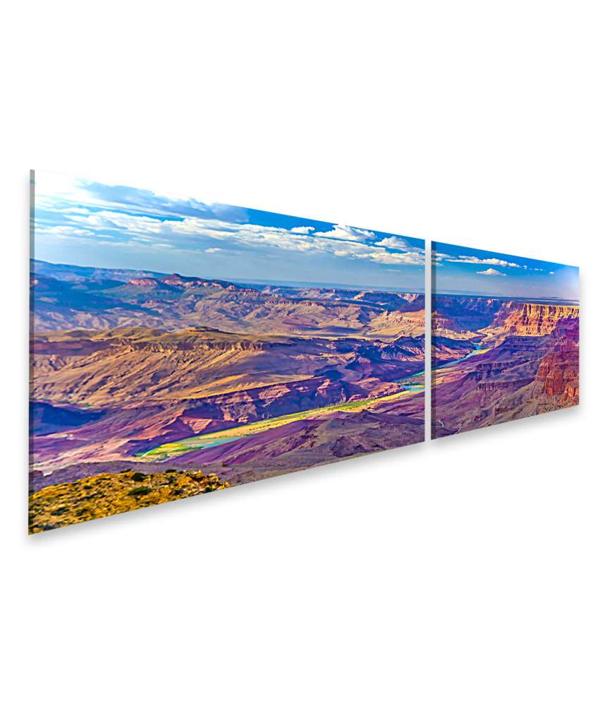 Islandburner Bild auf Leinwand Sonnenaufgang über dem Colorado-Fluss im Grand Canyon-Wandbild