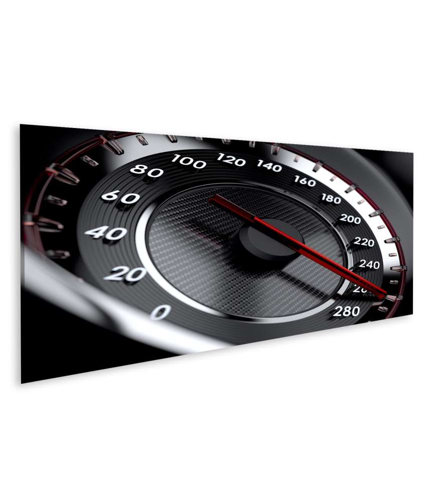 Islandburner Bild auf Leinwand Sportwagen-Tachometer Wandbild in Hochgeschwindigkeits-Design