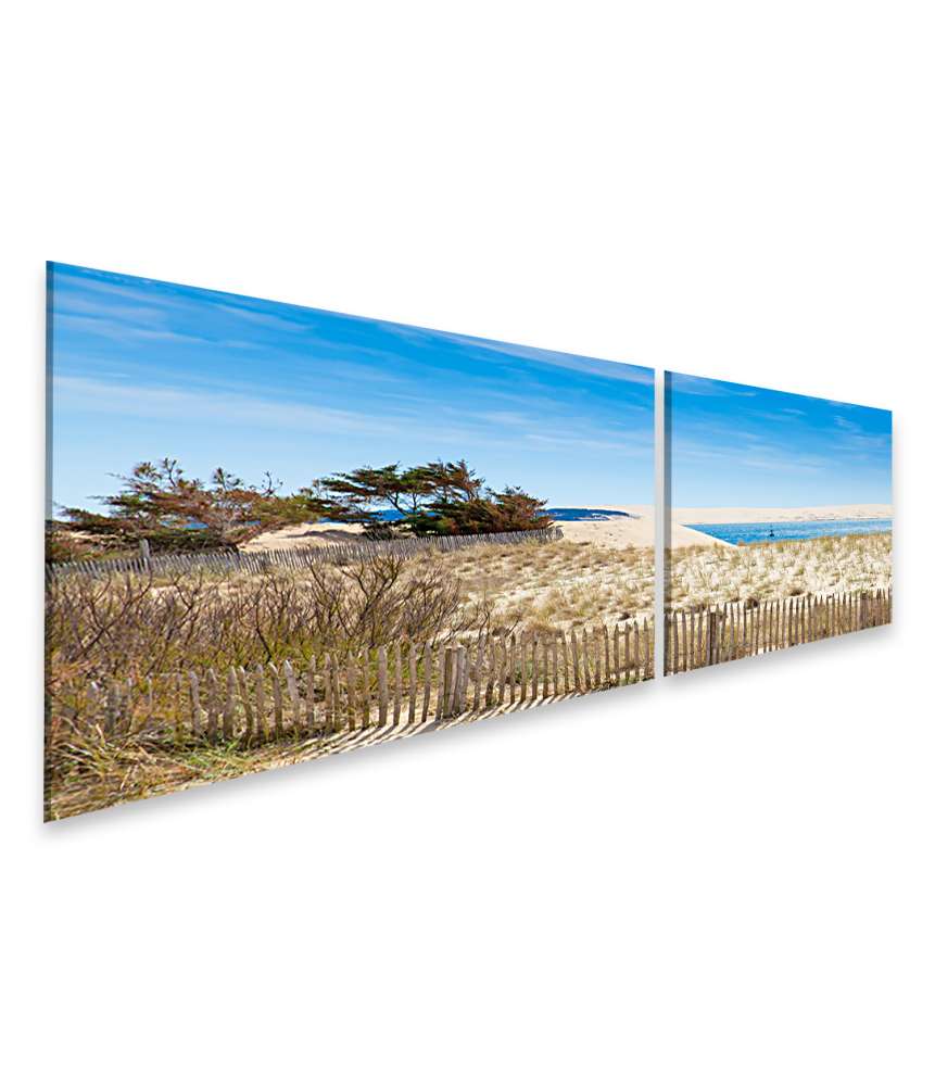 Islandburner Bild auf Leinwand Bunt leuchtendes Wandbild vom malerischen Cap Ferret