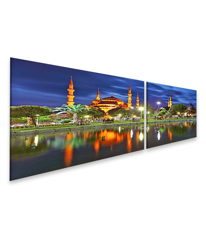 Islandburner Bild auf Leinwand Prächtiges Wandbild der Blauen Moschee in Istanbul, Türkei