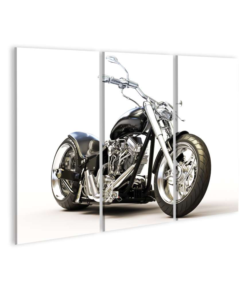 Islandburner Bild auf Leinwand Personalisiertes Motorrad-Wandbild mit weißem Hintergrund